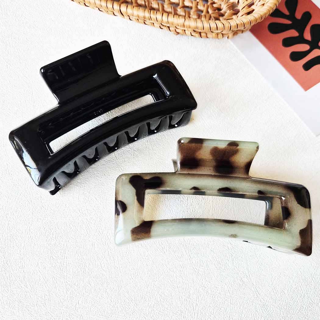 Extra Thick Leopard Hair Claw Clip: Assorted Color / ONE SIZE(12)