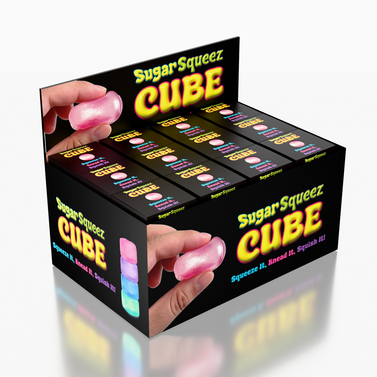 Showcase - SugarSqueez Cube Mini Size Squishy Fidget Sugar Stress Ball (1pc) Color Ships Assorted