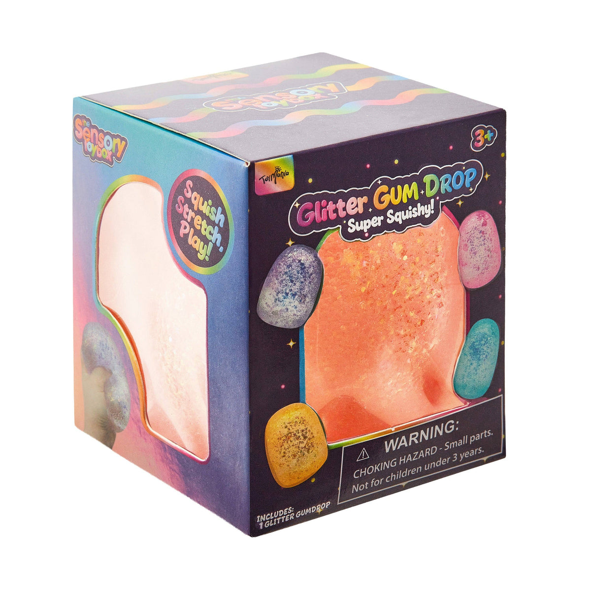 Showcase - Sensory Toy Box: Squishy Glitter Gum Drops Stress Relief Fidget Toy (1pc) Ships Assorted