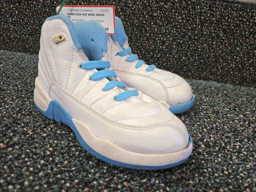 blue and white shoes size 11c