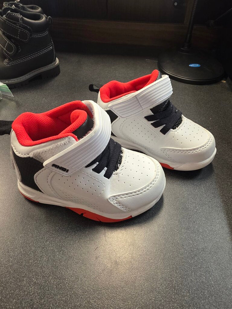 White and Red Athletic Shoes size 4c