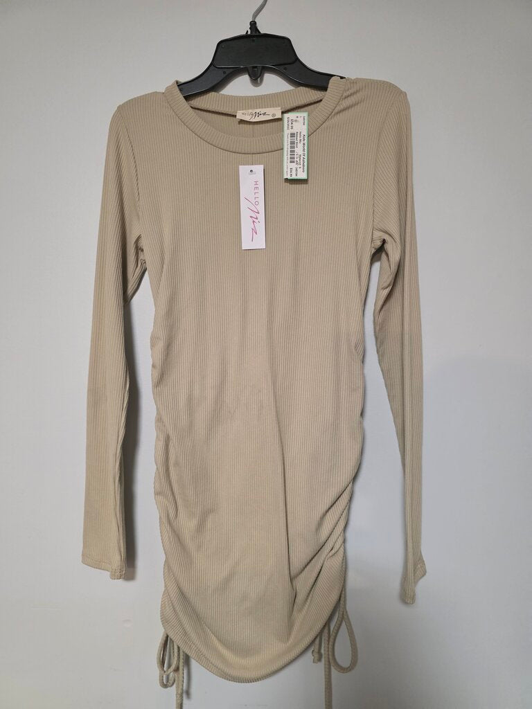 Small Hello Miz Maternity Ribbed Shirt