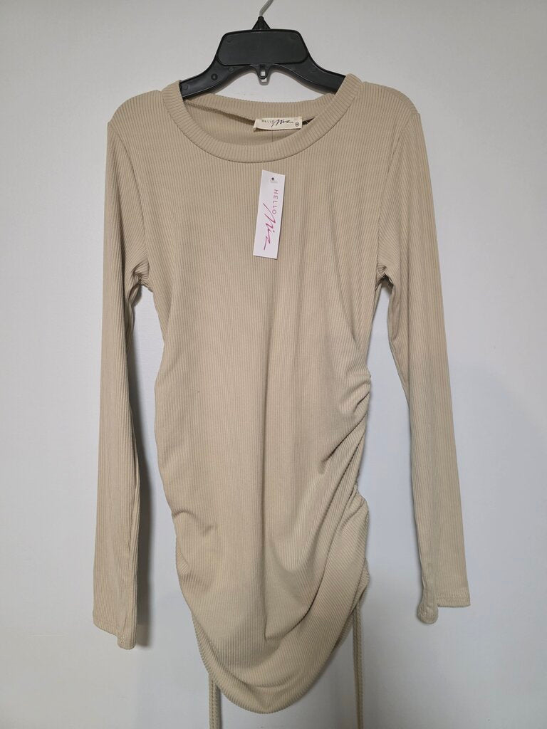 Medium Hello Miz Maternity Ribbed Shirt