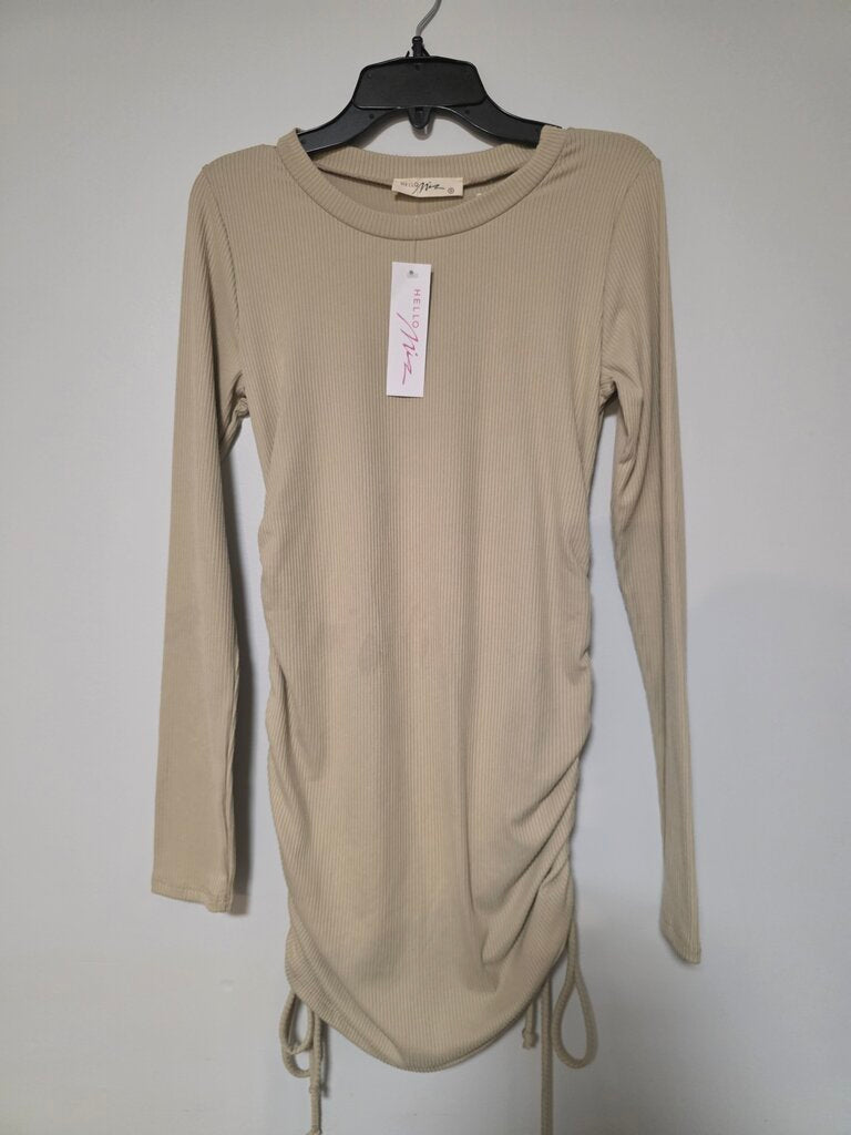 Large Hello Miz Maternity Ribbed Shirt