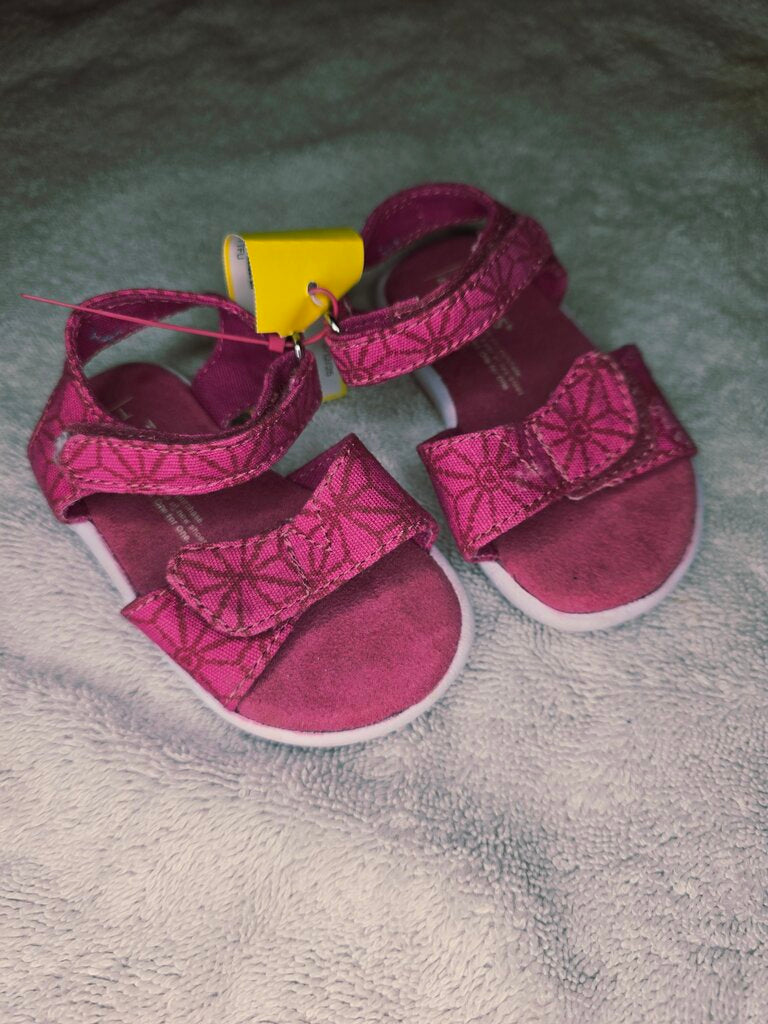Size 4 pink sandals Toms