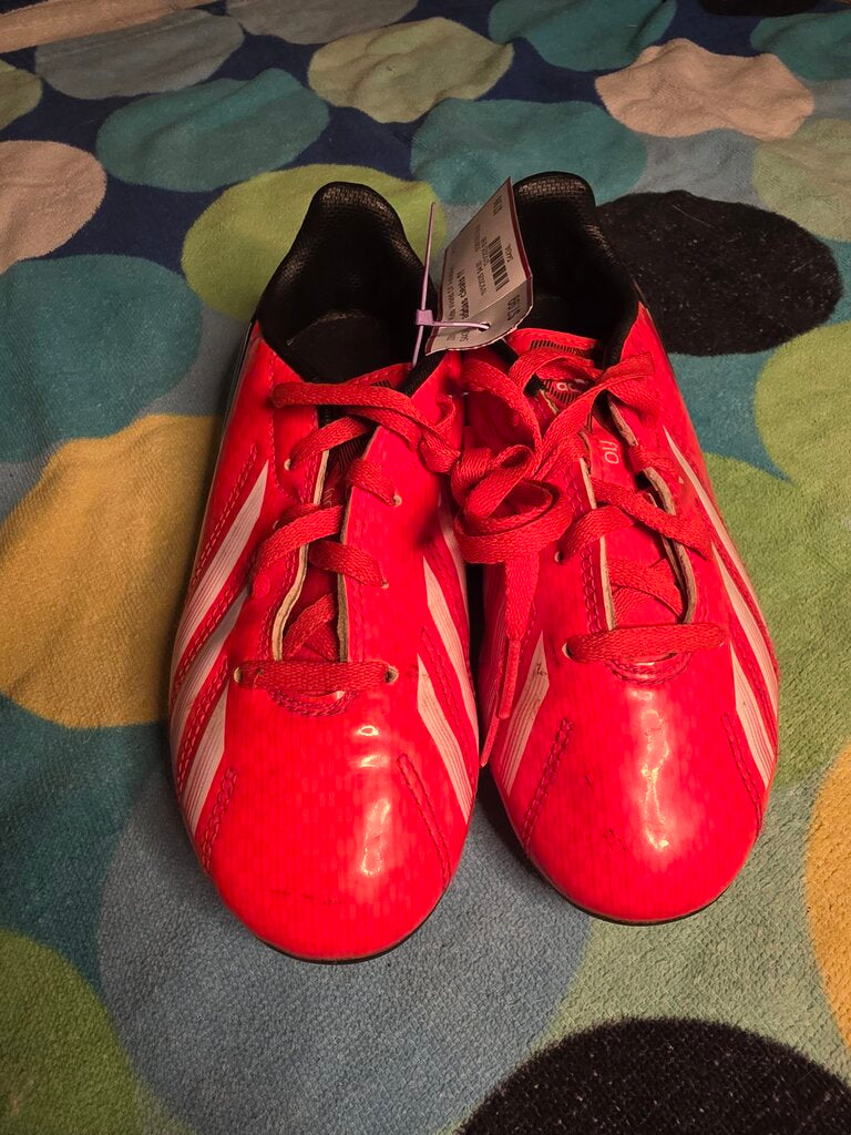 Size 1Y Orange cleats Adidas