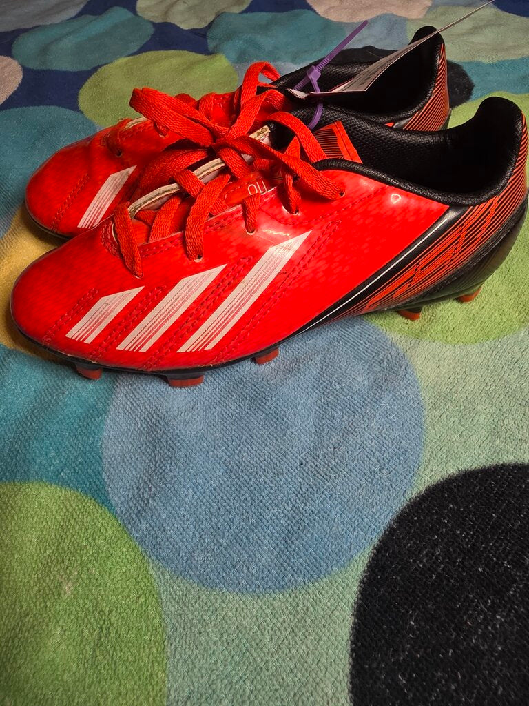 Size 1Y Orange cleats Adidas