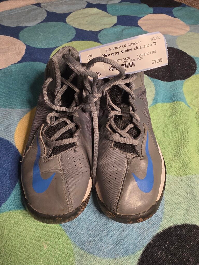 Size 13 gray & blue clearance Nike