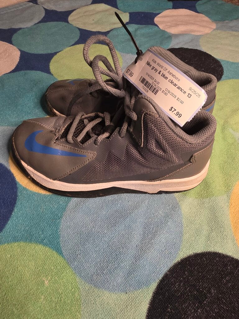 Size 13 gray & blue clearance Nike