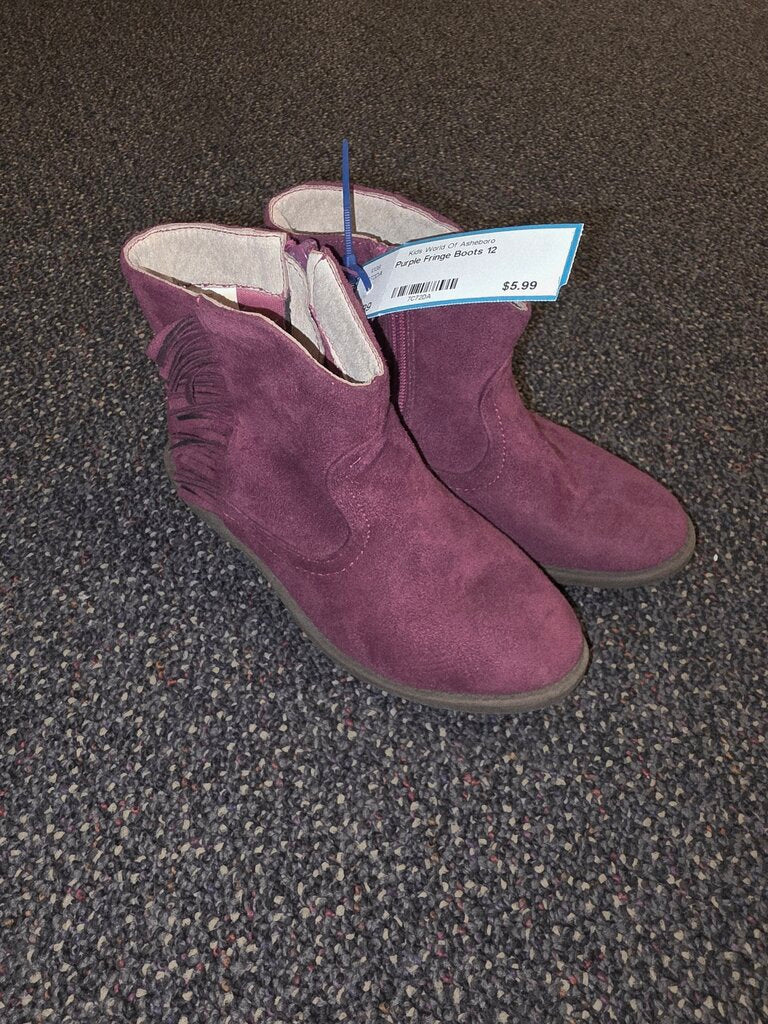 Purple Fringe Boots