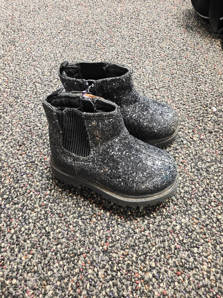 carter's black sparkle boots