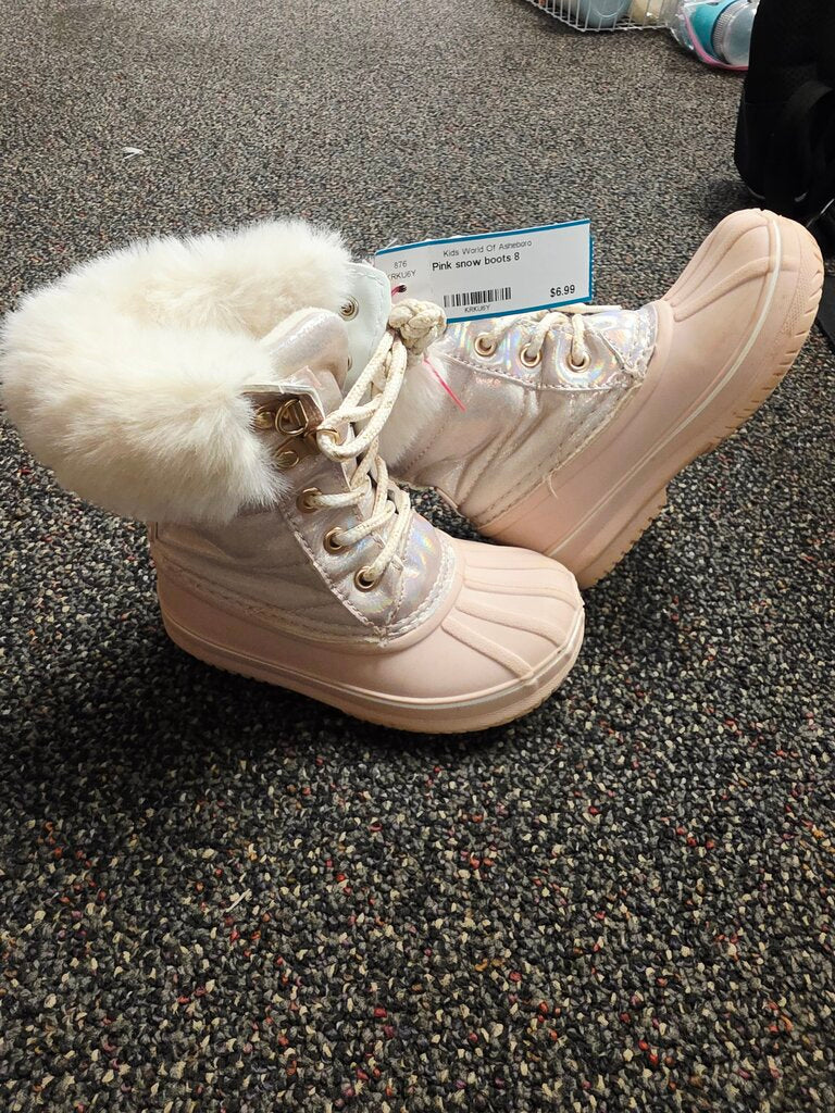 Pink snow boots
