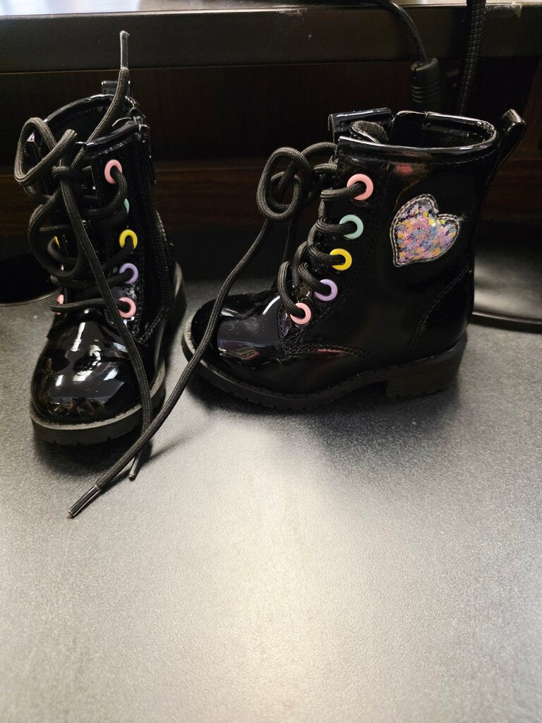 Lace Up Side Heart Boots Jellypop