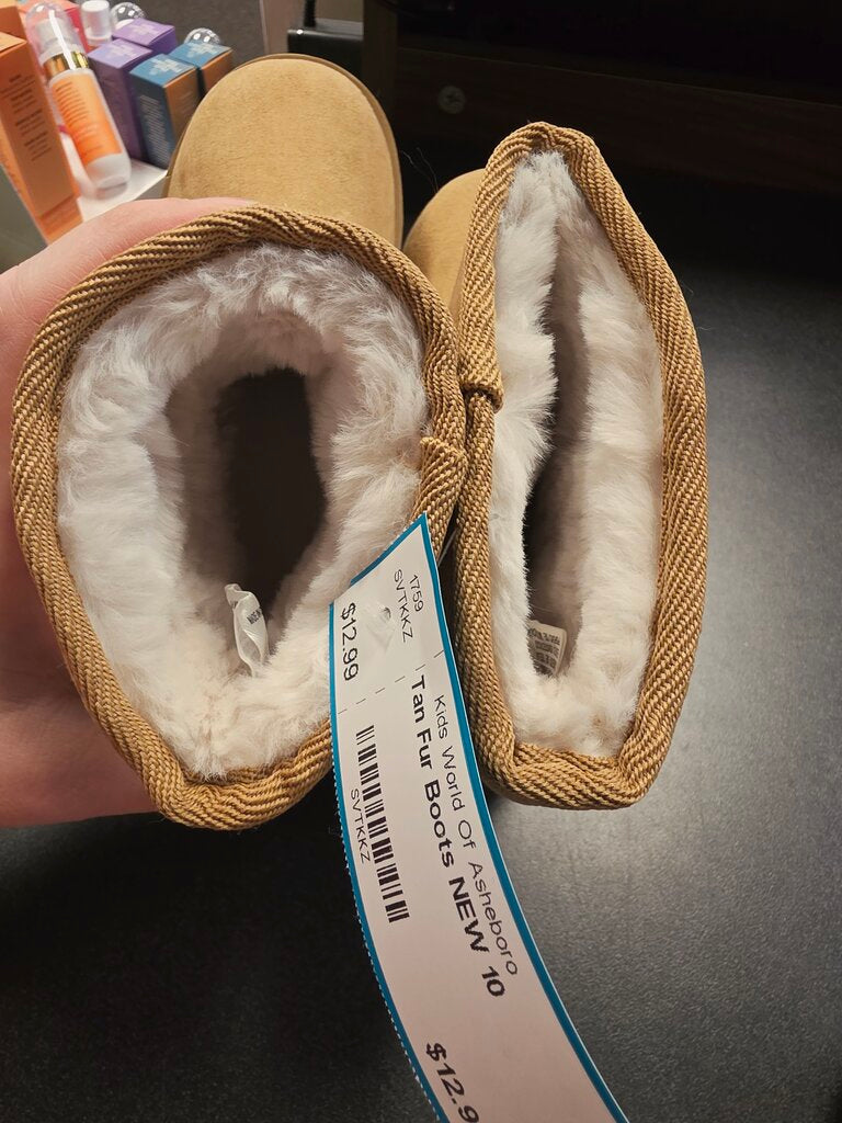 Tan Fur Boots NEW