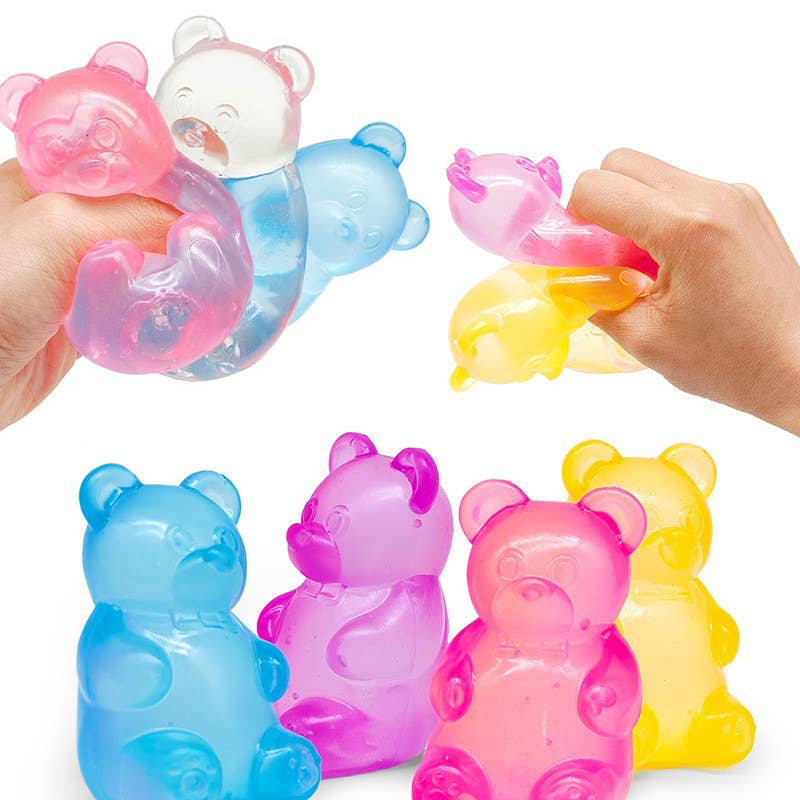 Gummy Bear Squish Stress Fidget Squeeze Toy: Purple box / One Size