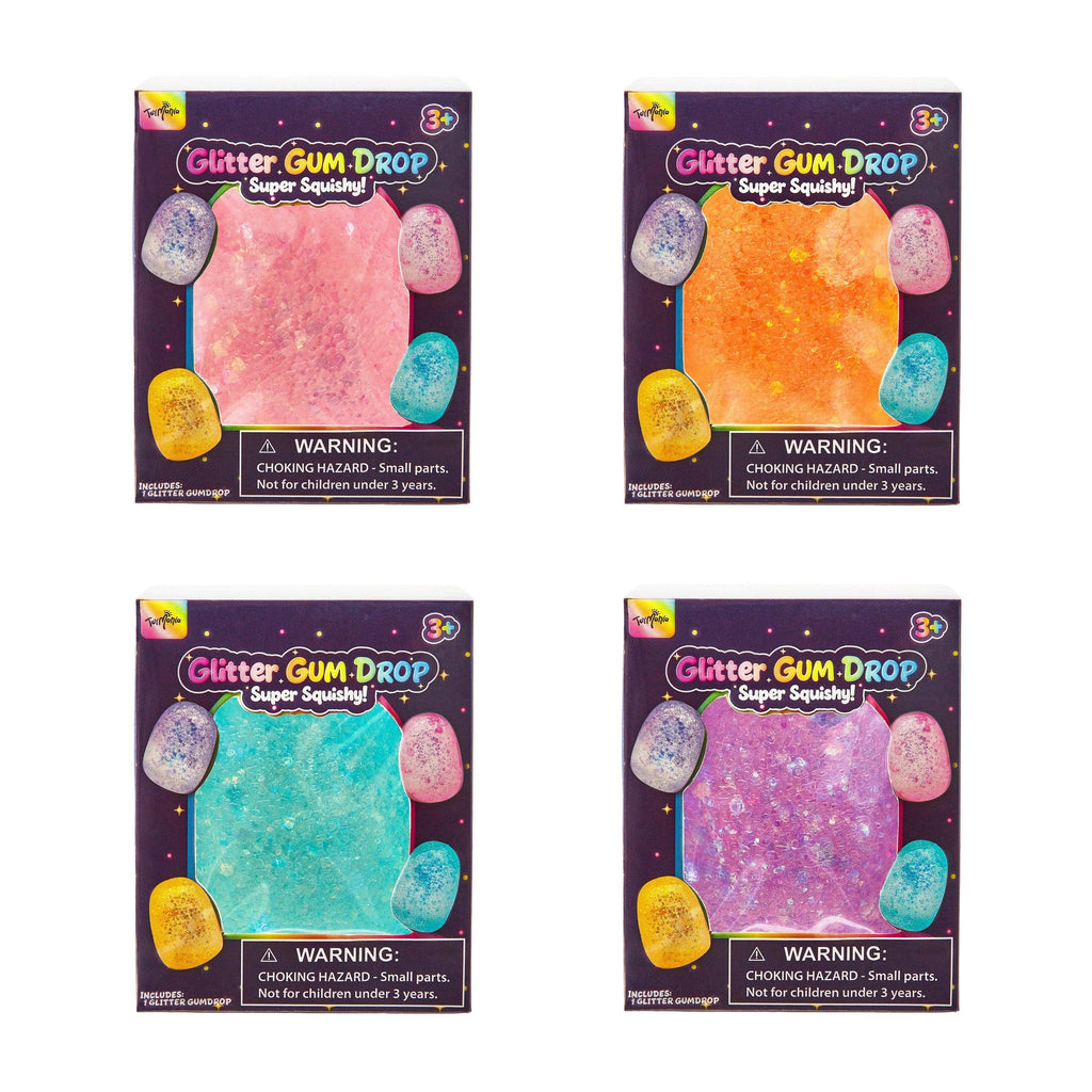 Showcase - Sensory Toy Box: Squishy Glitter Gum Drops Stress Relief Fidget Toy (1pc) Ships Assorted