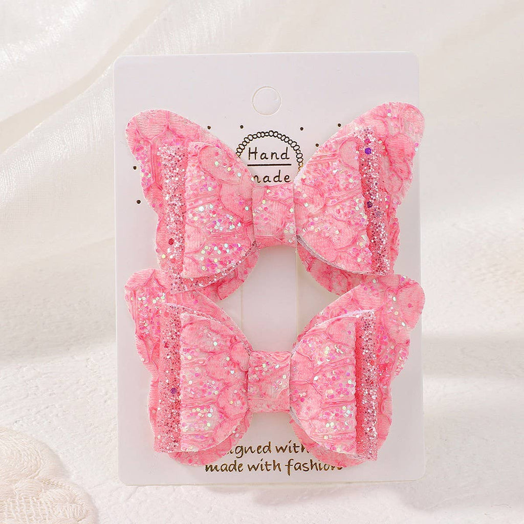 Cute Cartoon Glitter Bow Hair Clip Set_CWAHA6730: TYPE8 / (OS) 1