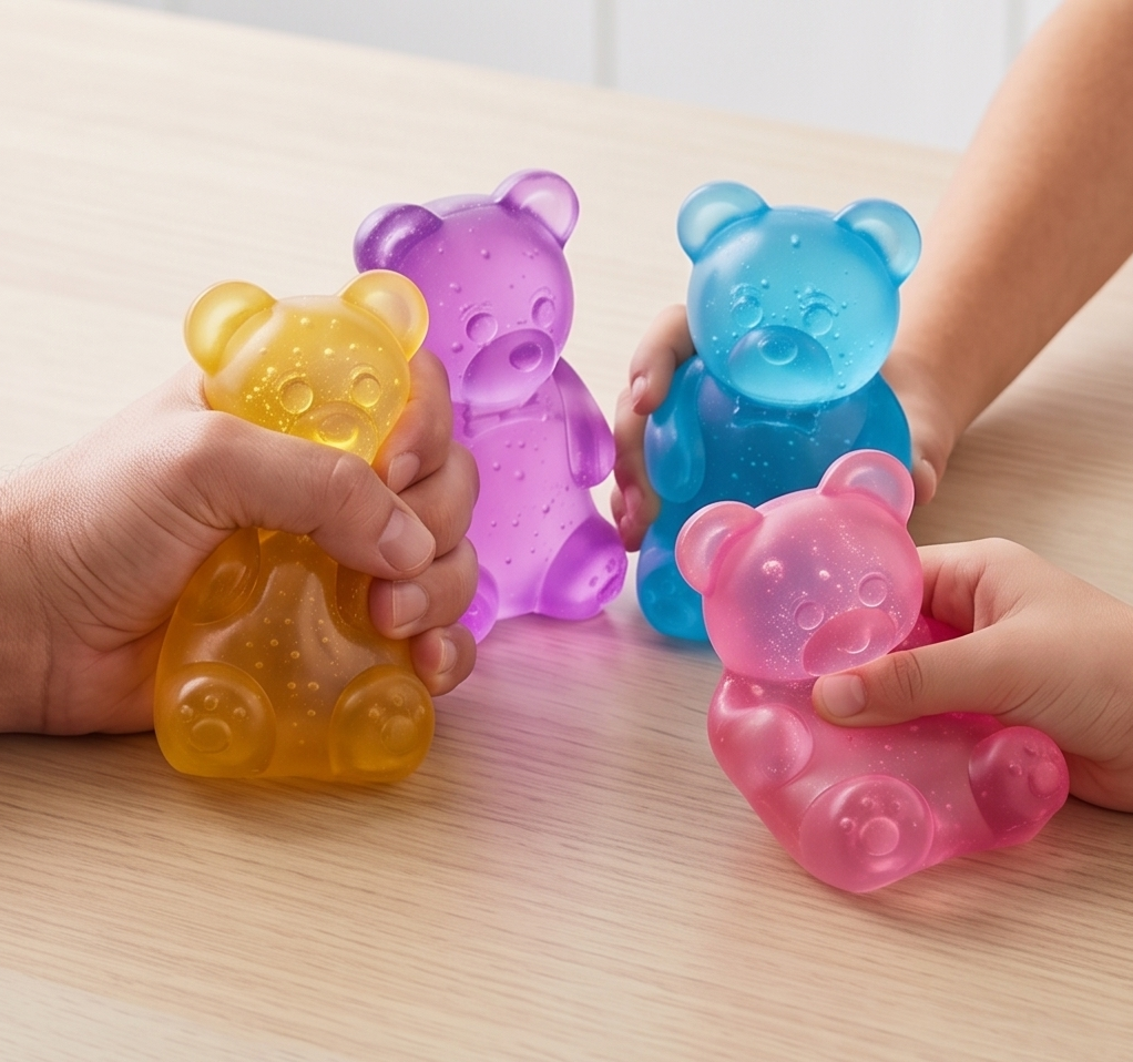 Squishy Bear - Sensory Fidget Toy Squeeze Toys, assorted col
