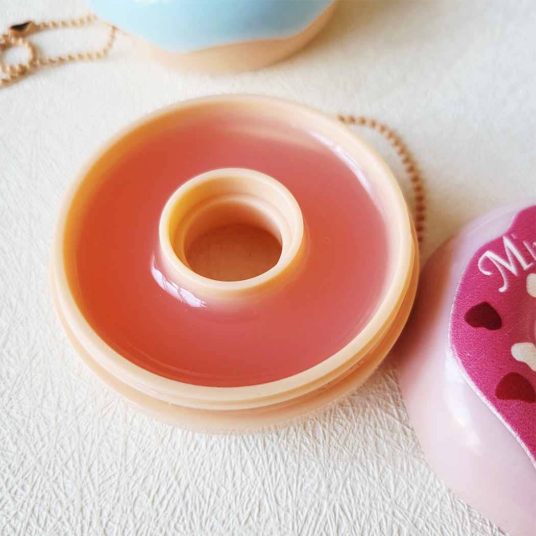 Donut Lip Gloss with Key Ring: ASSORTED COLOR / ONE SIZE(12)