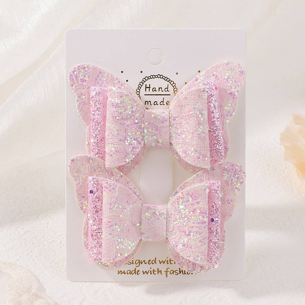 Cute Cartoon Glitter Bow Hair Clip Set_CWAHA6730: TYPE5 / (OS) 1