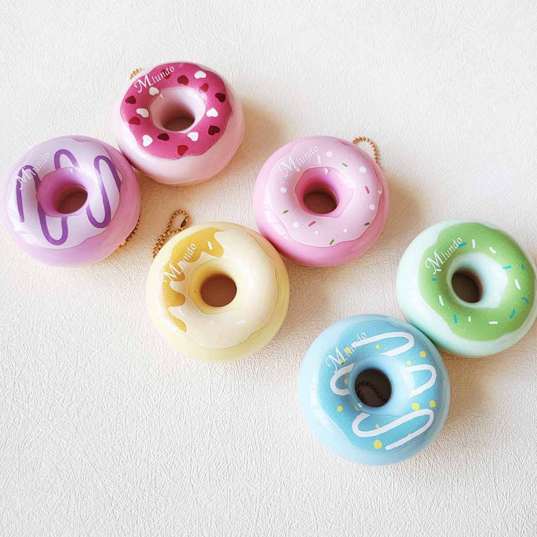 Donut Lip Gloss with Key Ring: ASSORTED COLOR / ONE SIZE(12)