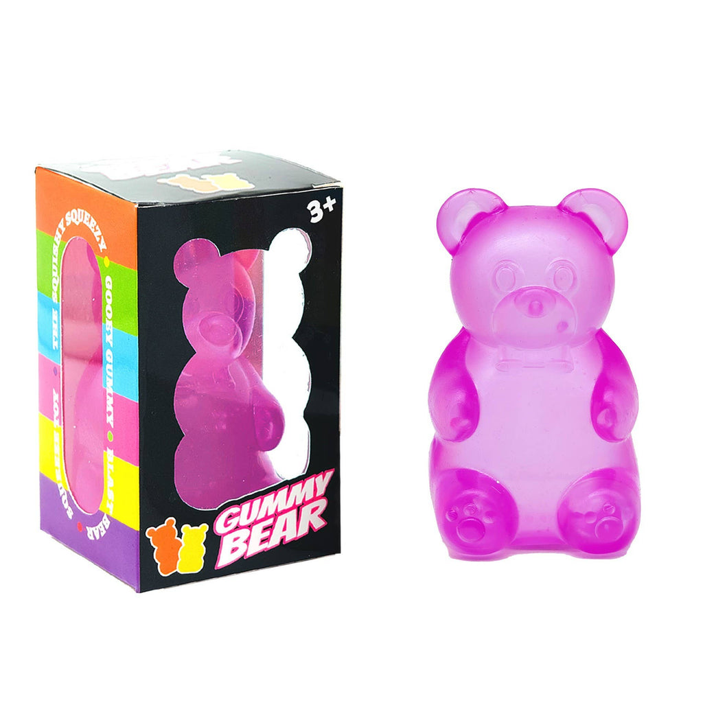 Gummy Bear Squish Stress Fidget Squeeze Toy: Purple box / One Size
