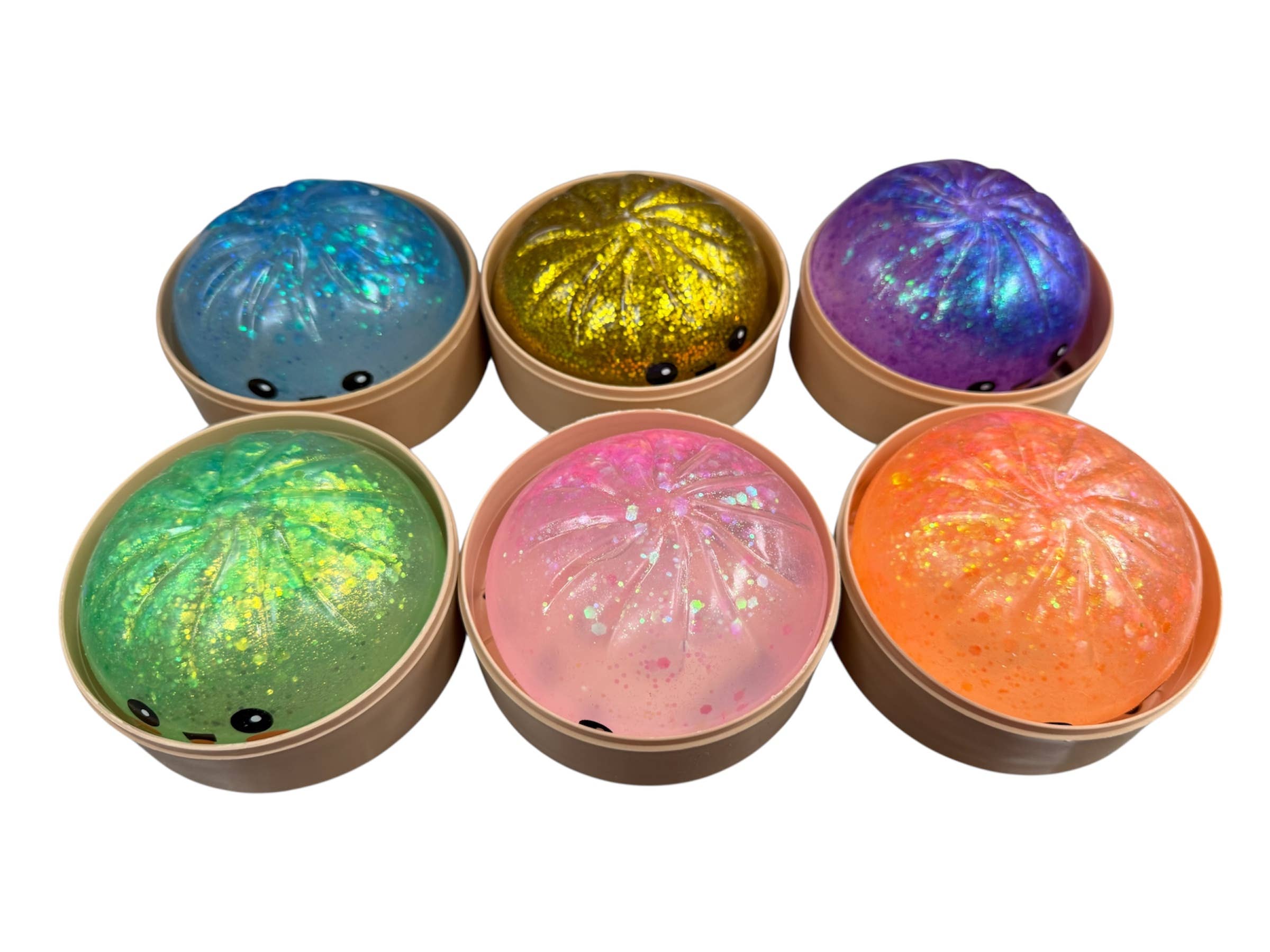 Squishy Dumpling Stress Relief Toy (Jumbo Size): Glitter
