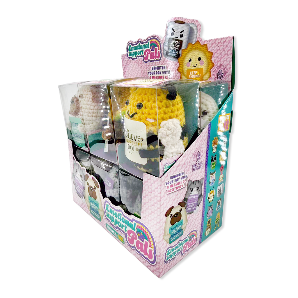 Emotional Support Crochet Plush Pals TOP SELLER - 12/Display: Wholesale Price