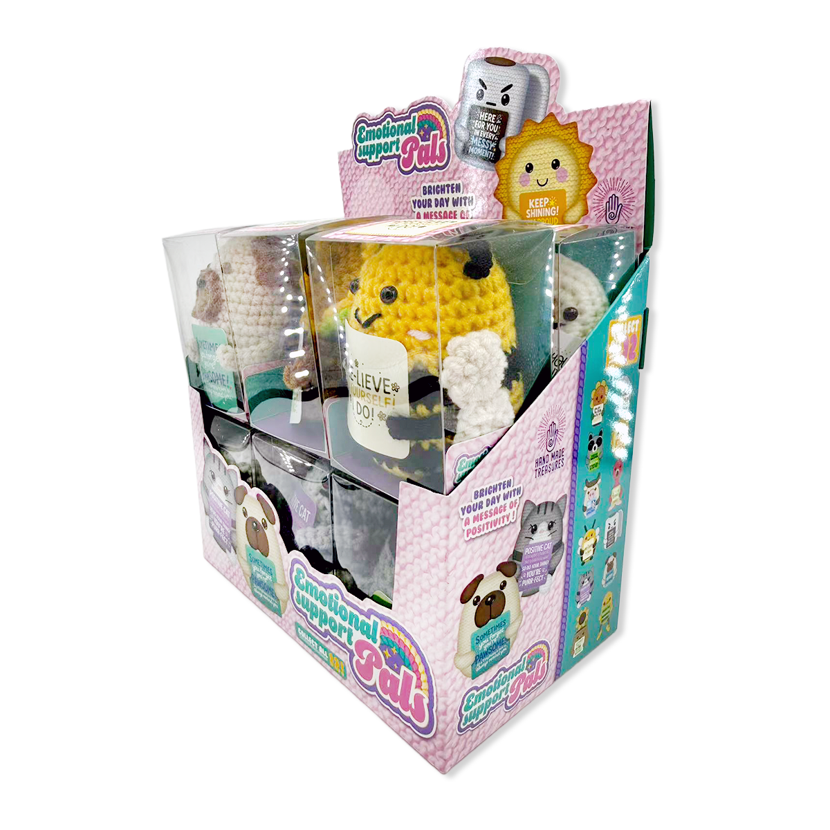 Emotional Support Crochet Plush Pals TOP SELLER - 12/Display: Wholesale Price