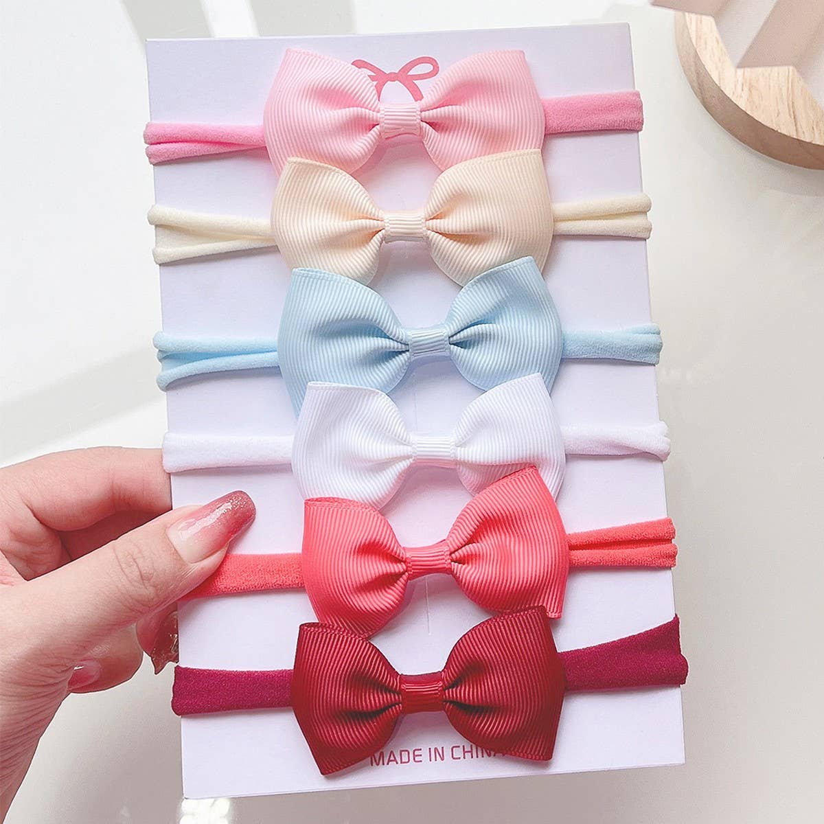 Kids Bow Headband Set – Elastic Nylon No Marks_CWAHA6720: TYPE3 / (OS) 1