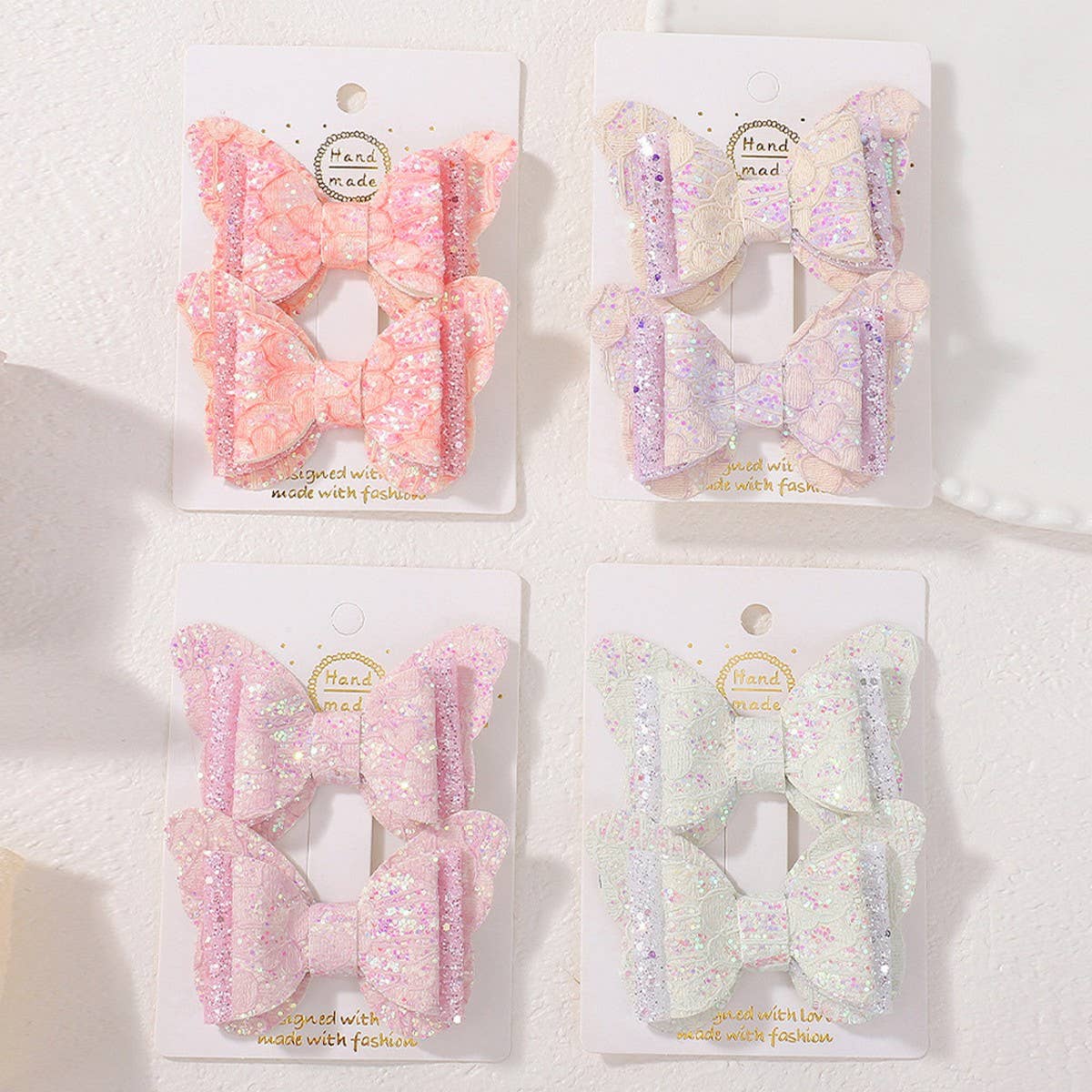 Cute Cartoon Glitter Bow Hair Clip Set_CWAHA6730: TYPE2 / (OS) 1