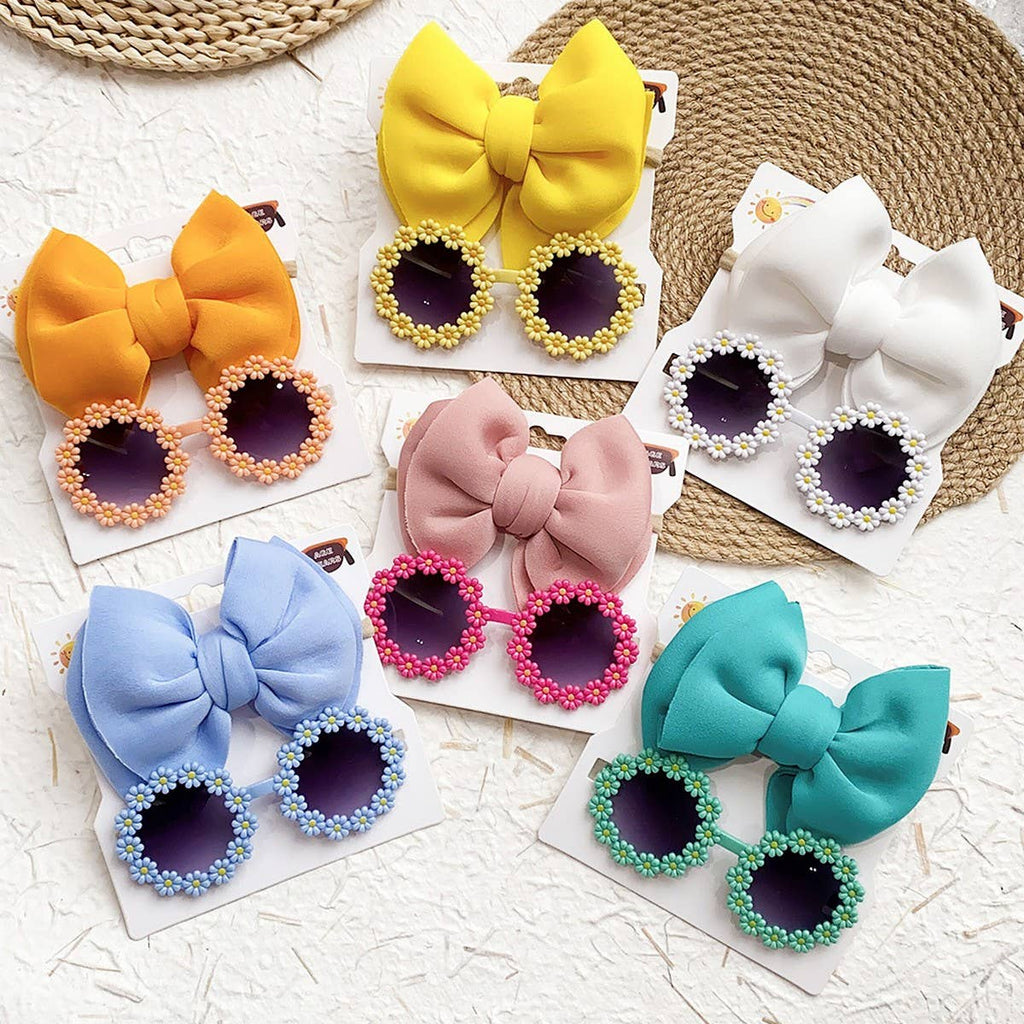 Summer Bow Headband & Sunglasses Set for Kids_CWAHA6744: TYPE5 / (OS) 1