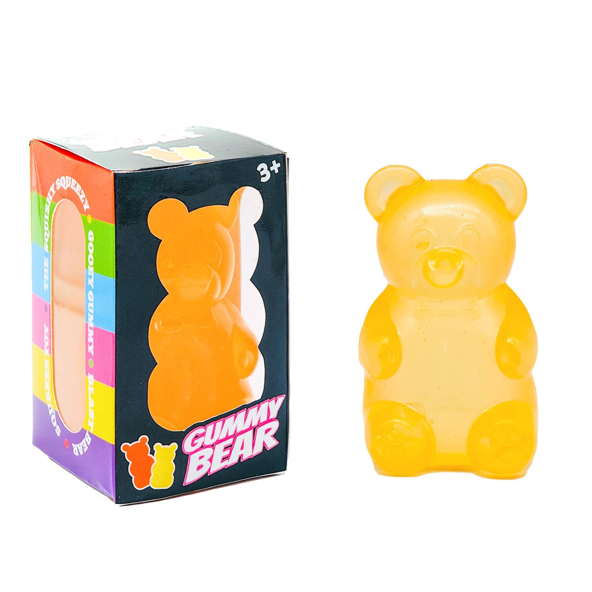 Gummy Bear Squish Stress Fidget Squeeze Toy: Pink box / One Size