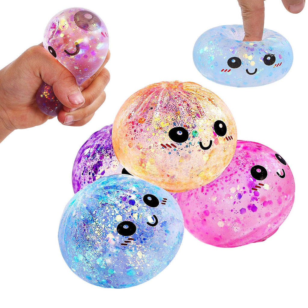 Glitter Dumpling Stress Toy - Cute Squeezy Bun Fidget