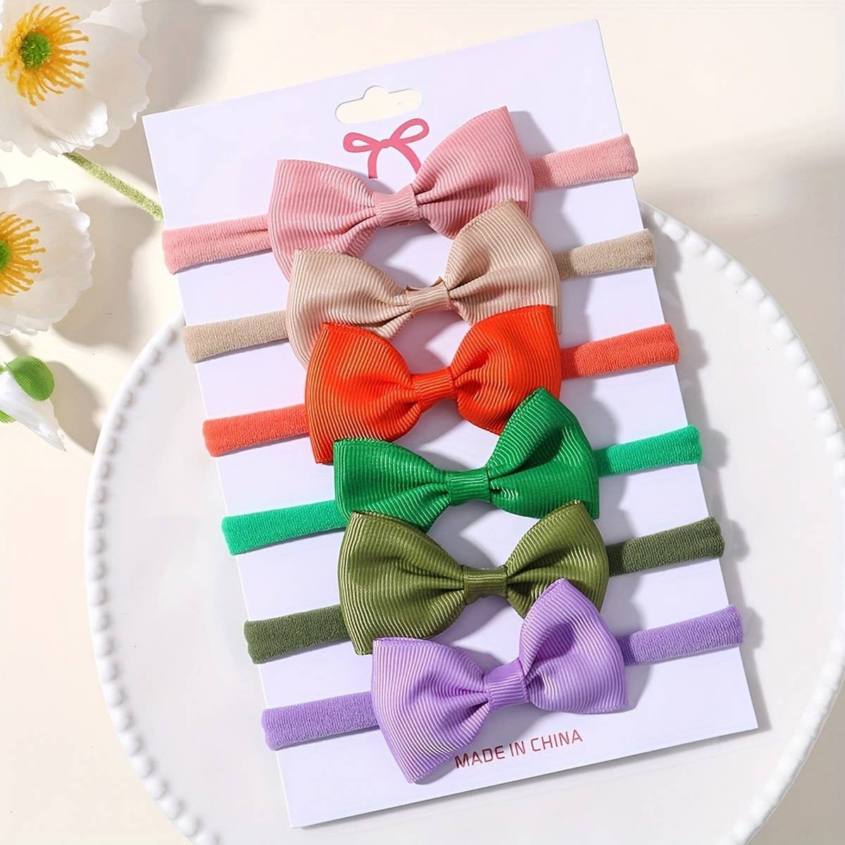 Kids Bow Headband Set – Elastic Nylon No Marks_CWAHA6720: TYPE3 / (OS) 1