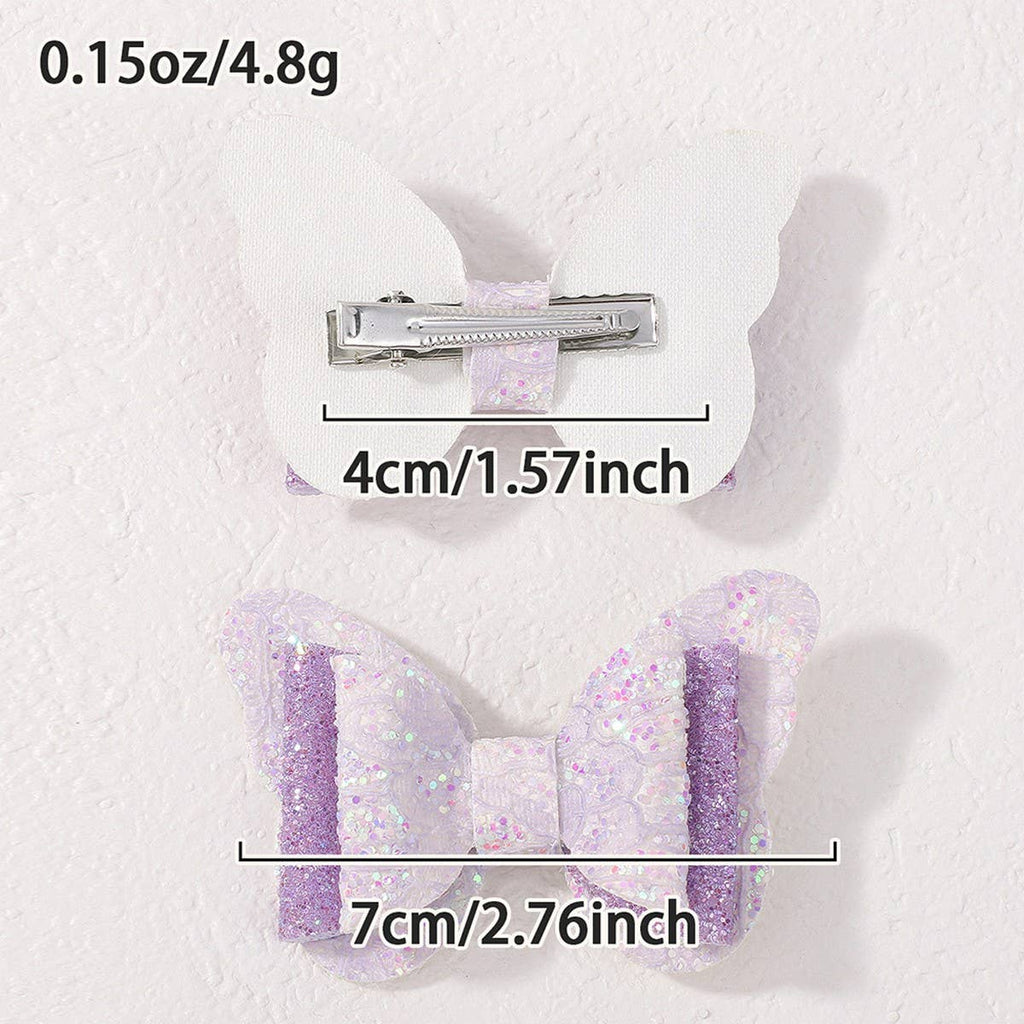 Cute Cartoon Glitter Bow Hair Clip Set_CWAHA6730: TYPE8 / (OS) 1