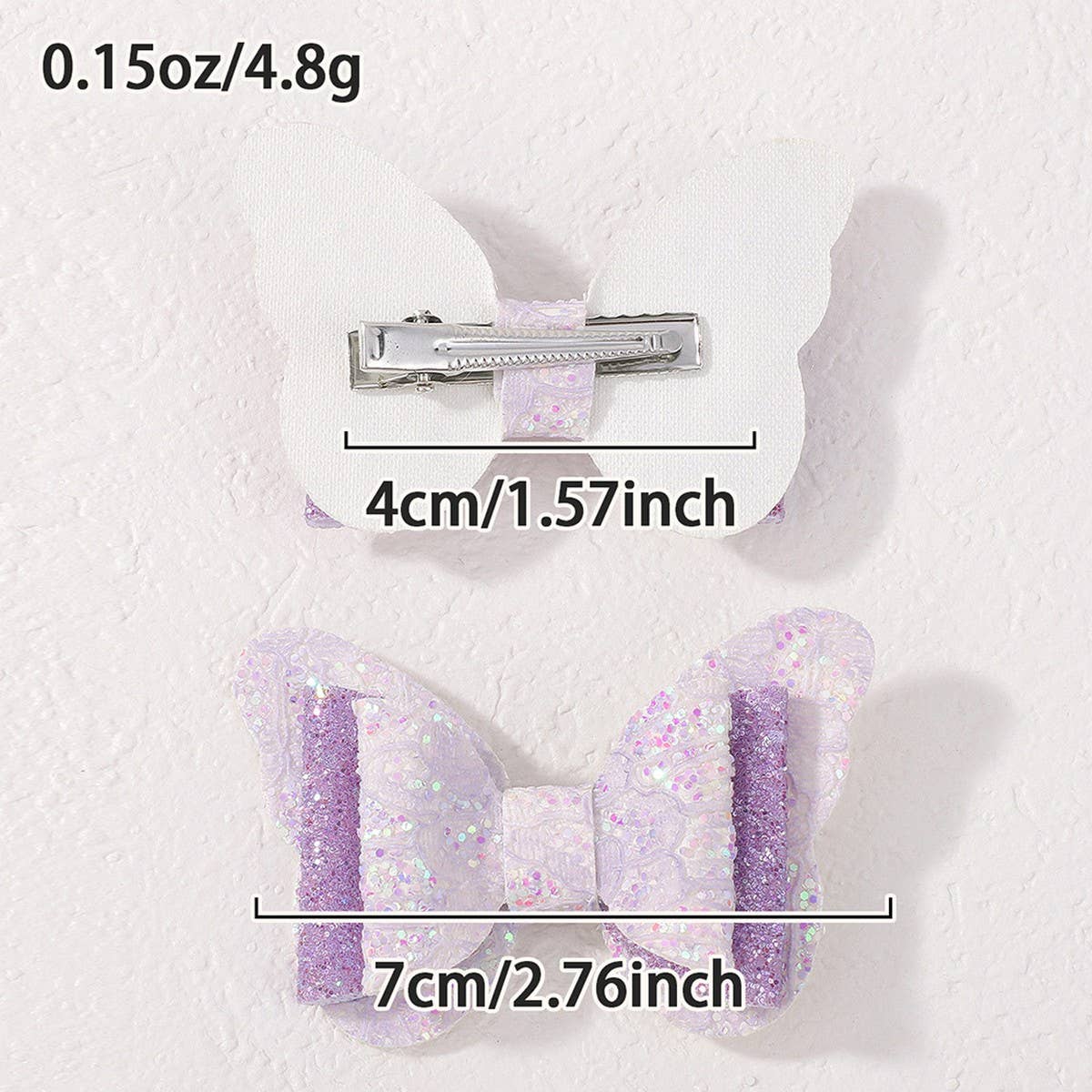 Cute Cartoon Glitter Bow Hair Clip Set_CWAHA6730: TYPE2 / (OS) 1