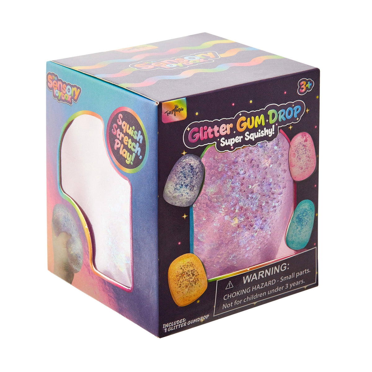 Showcase - Sensory Toy Box: Squishy Glitter Gum Drops Stress Relief Fidget Toy (1pc) Ships Assorted