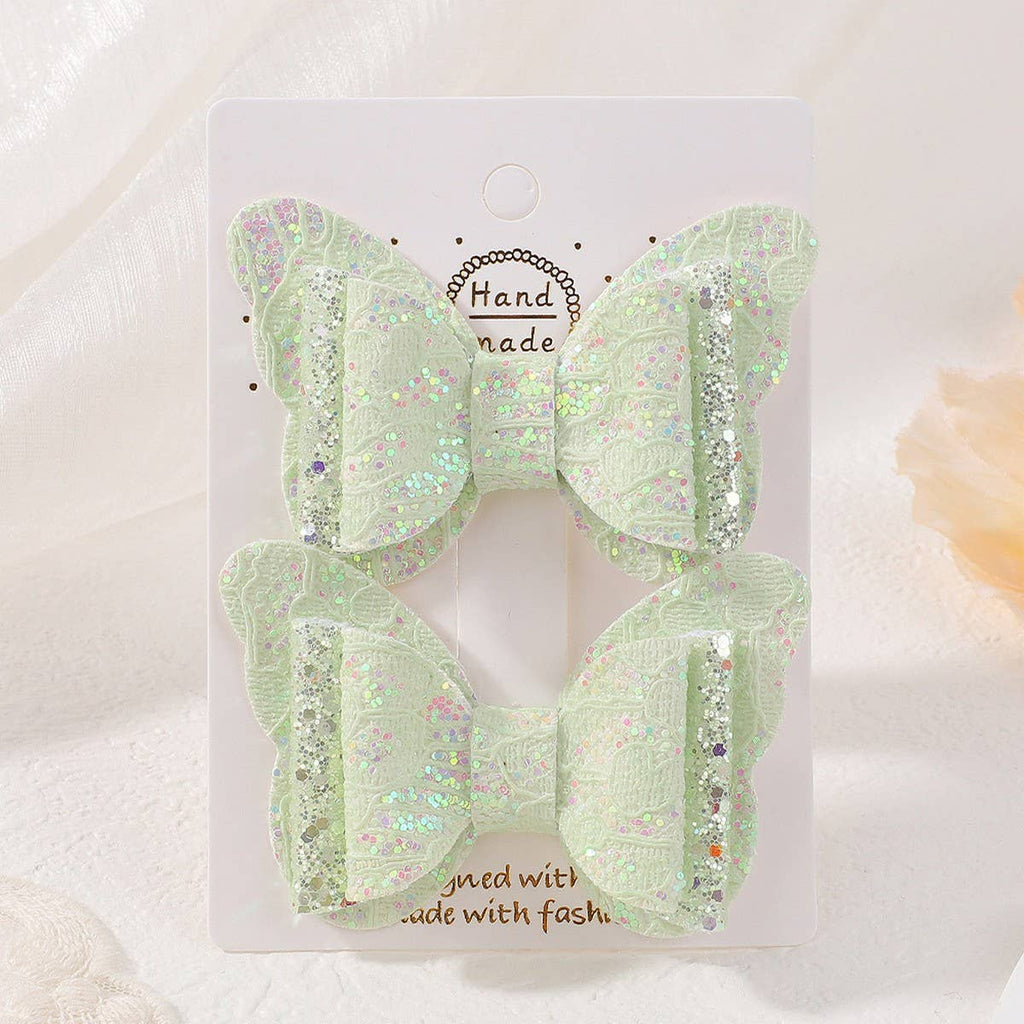 Cute Cartoon Glitter Bow Hair Clip Set_CWAHA6730: TYPE2 / (OS) 1