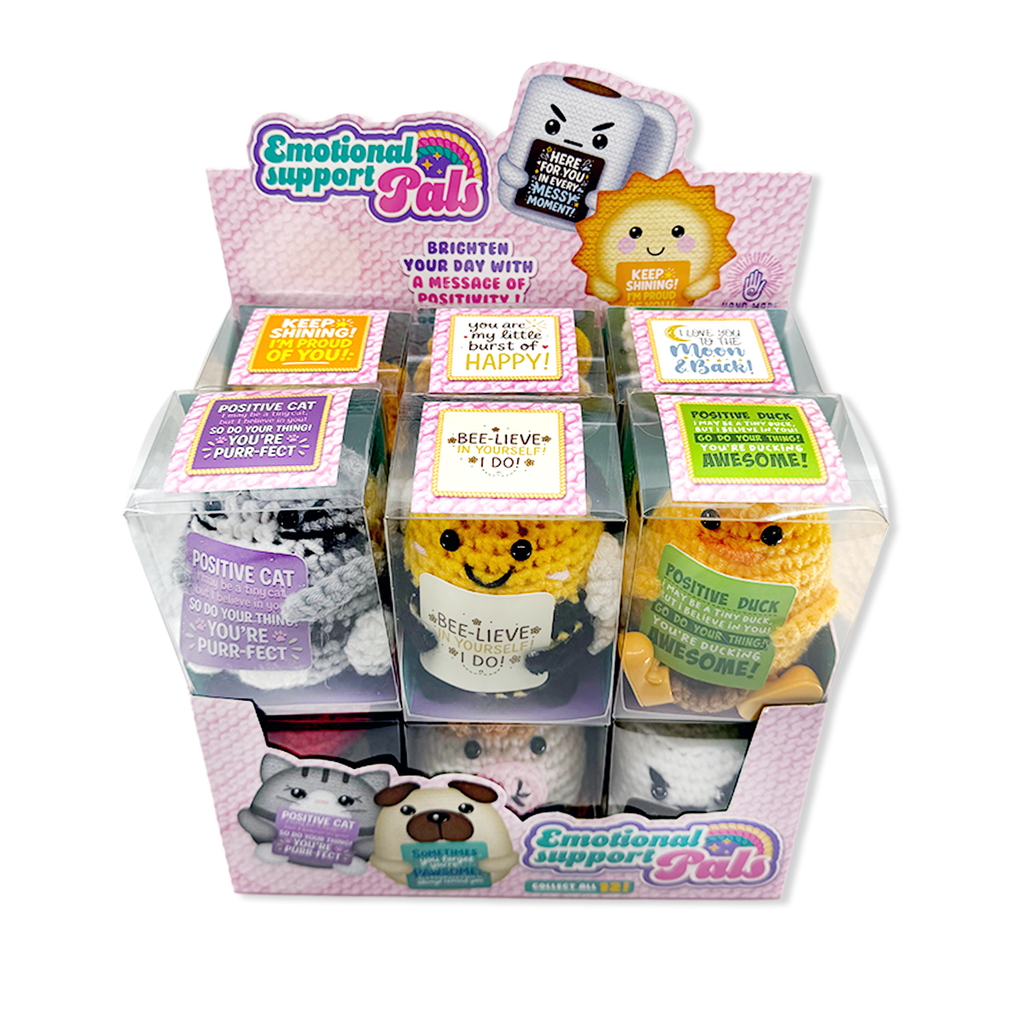 Emotional Support Crochet Plush Pals TOP SELLER - 12/Display: Wholesale Price