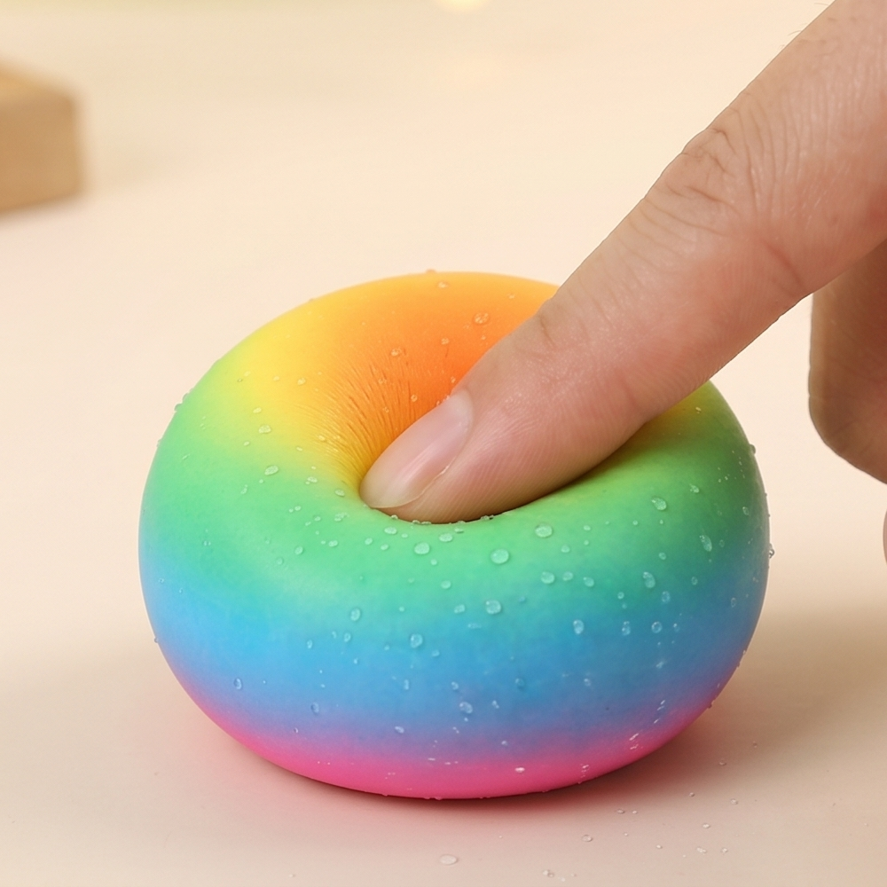 Rainbow Stress Relief Squishy Ball - Soft Sensory Fidget Toy