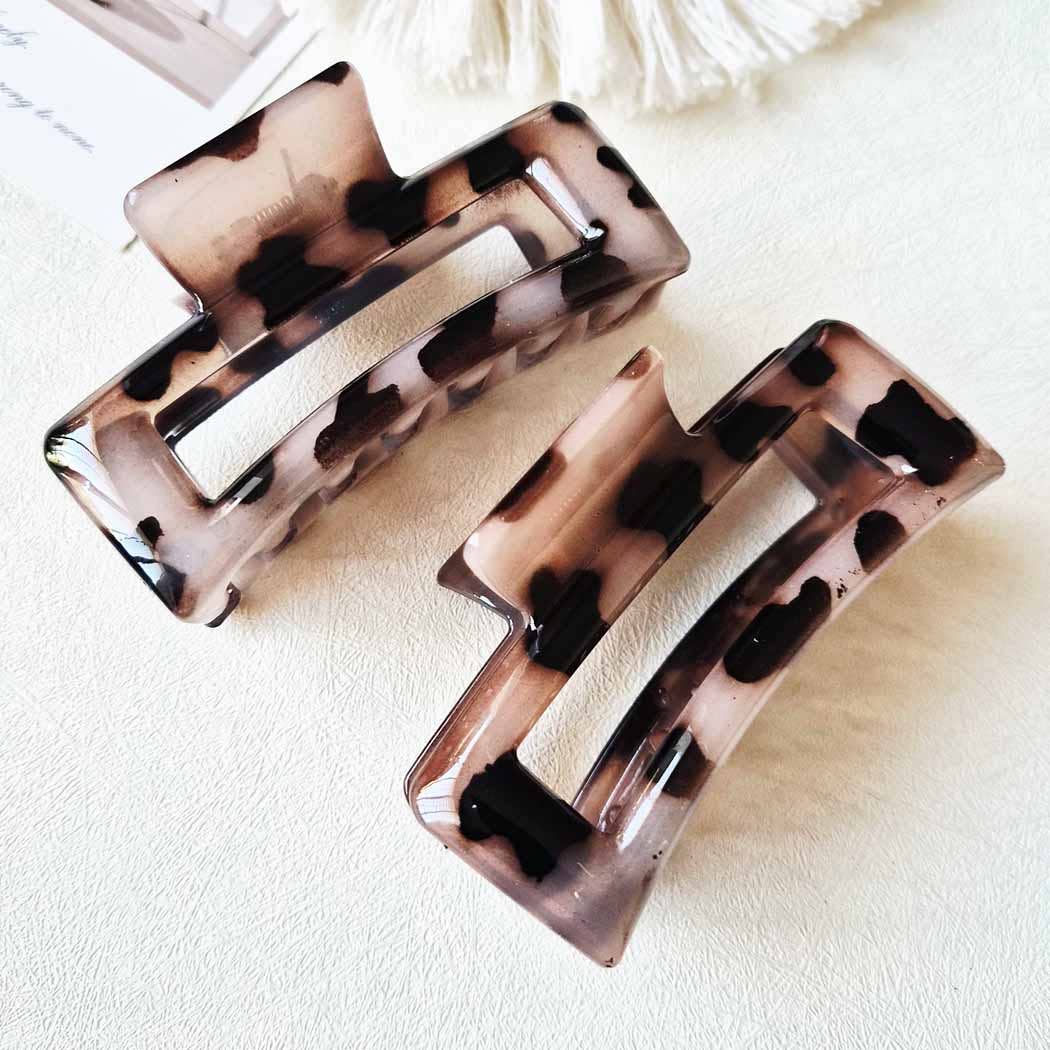 Extra Thick Leopard Hair Claw Clip: Assorted Color / ONE SIZE(12)