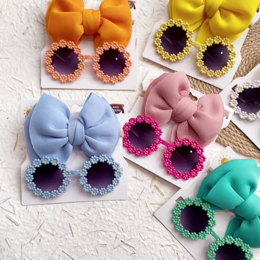 Summer Bow Headband & Sunglasses Set for Kids_CWAHA6744: TYPE5 / (OS) 1