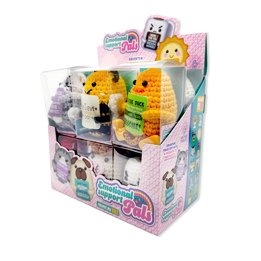 Emotional Support Crochet Plush Pals TOP SELLER - 12/Display: Wholesale Price