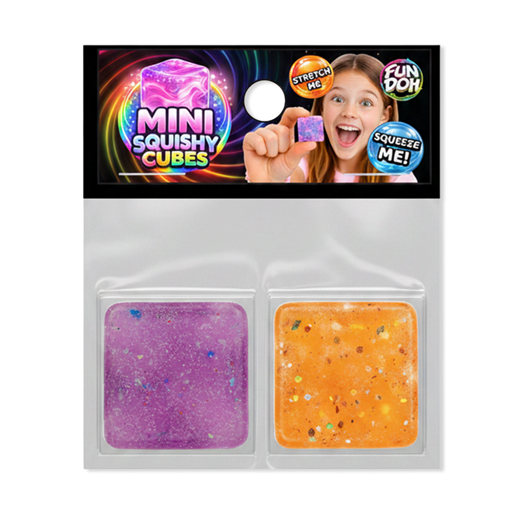 Fun Doh MINI Squishy Cube 2 Pack VIRAL Variety - 24/Display: Wholesale Price