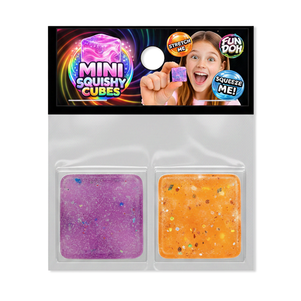 Fun Doh MINI Squishy Cube 2 Pack VIRAL Variety - 24/Display: Wholesale Price