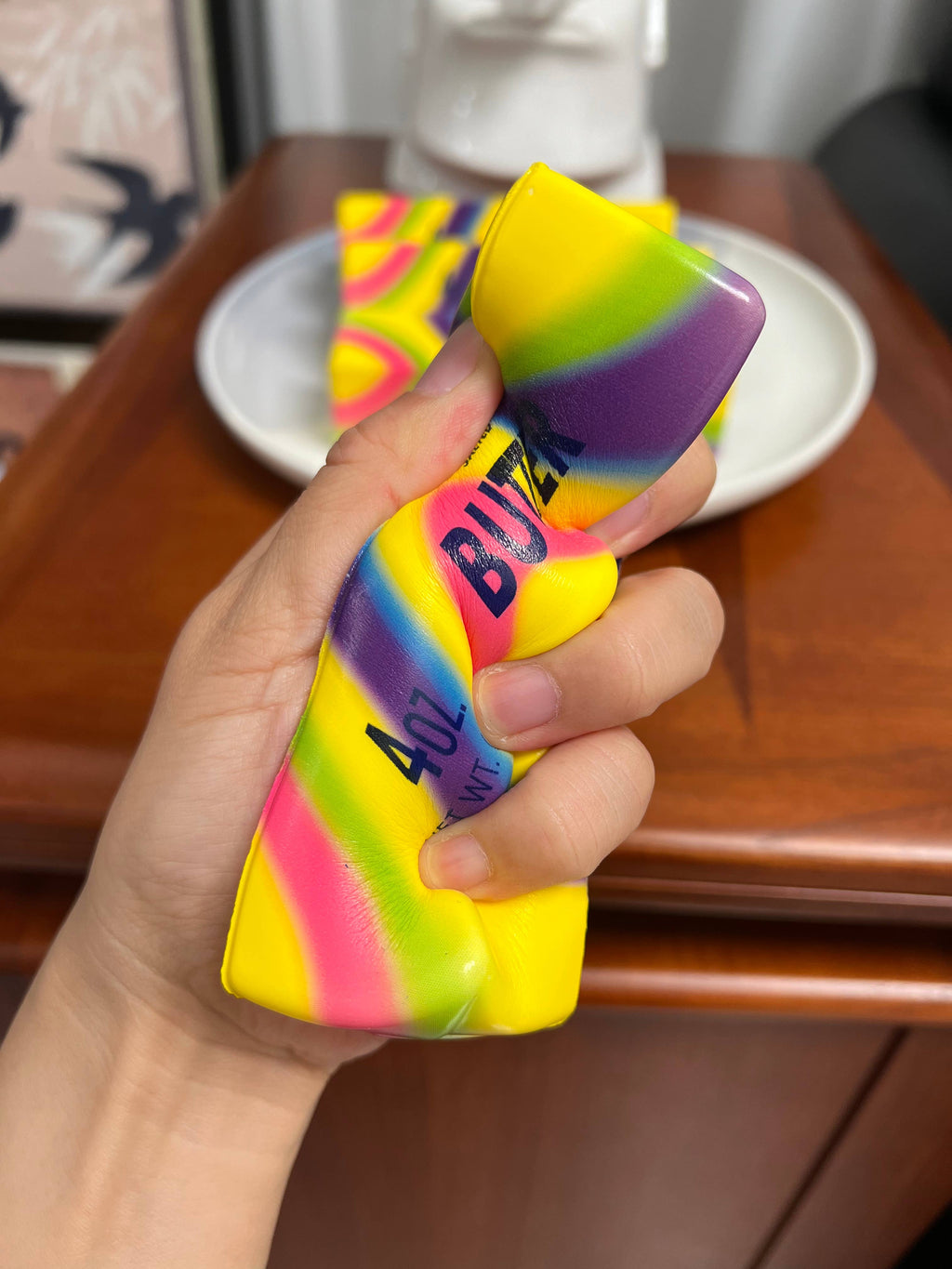Rainbow Scented Butter Squishy Stress Relief Fidget Toy: Multi-Colored