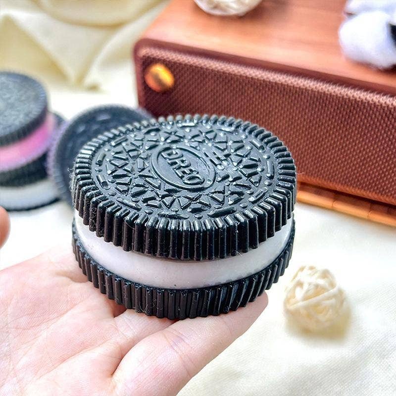 Cookie Sandwich Squishy Stress Relief Fidget Squeeze Toy: Purple multi / One Size