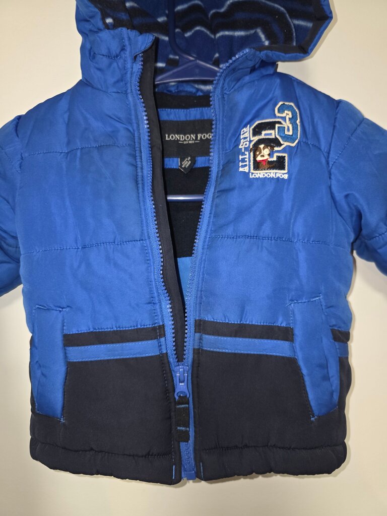 18mo London Fog Kids Blue and Black Puffer Jacket
