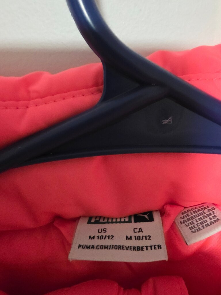 10/12 Puma Pink Insulated Vest Size